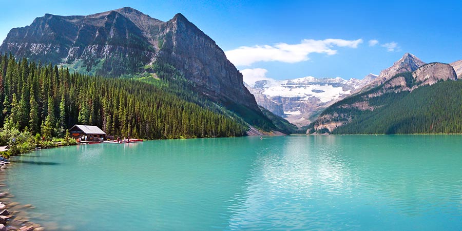 Marvelling at the turquoise water of iconic Lake Louise
